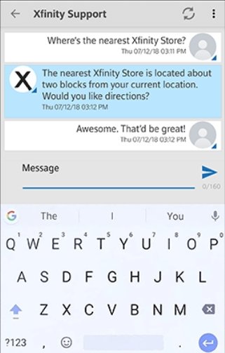 text message Xfinity Connect for pc app