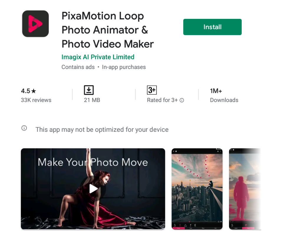 PixaMotion Loop Photo Animator for PC