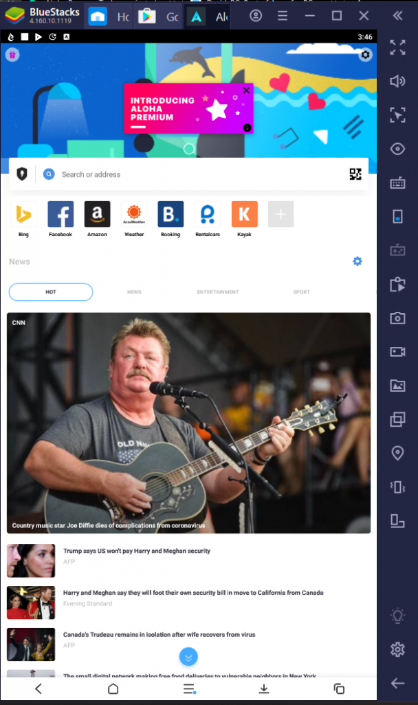 Aloha Browser Turbo for PC