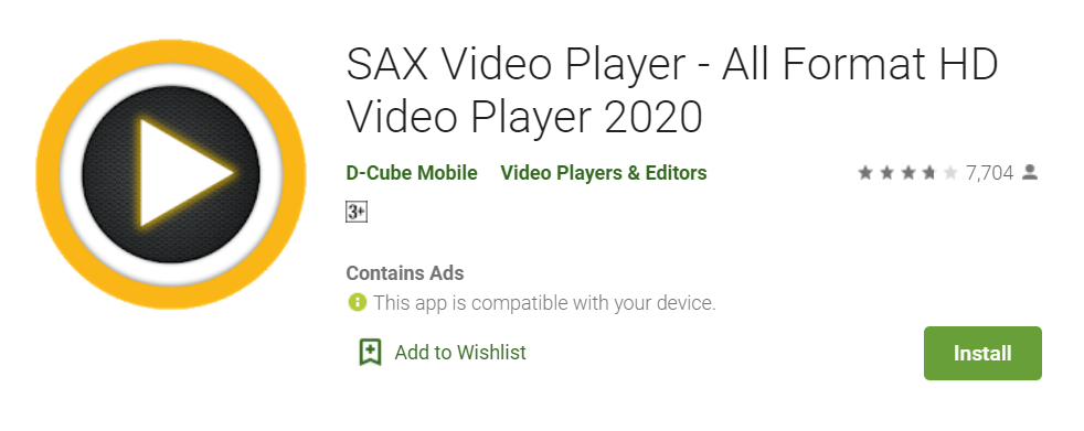 SAX Video Player for mac
