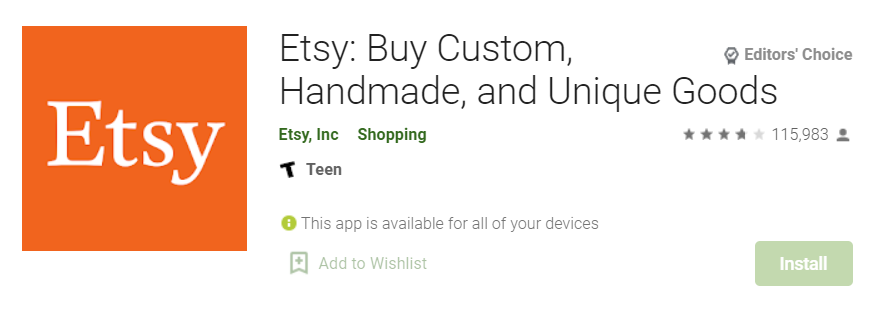 Etsy for Mac